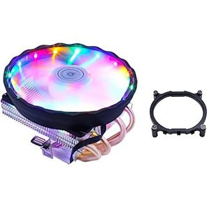 4 heatpipes processor Radiatorkoeler 120 mm RGB Low profil fan PWM 4PIN LGA 775 1155 1150 1151 1200 1366 2011 X79 X99 AM4 Ventilador (Color : Silver, Size : 4PIN)