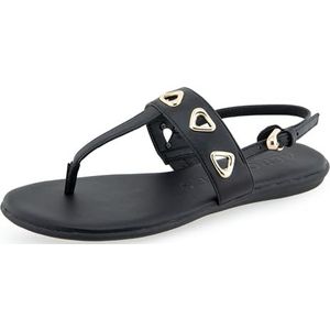 Aerosoles Iago, platte damessandalen, kunstleer, zwart, 35 EU, Zwart kunstleer, 35 EU