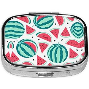 Vruchten Watermeloen Vierkante Vitamine Pil Box, Pil Dispenser Box Kabeljauw Lever Olie Box