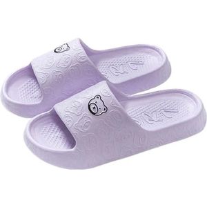 Sandalen, EVA Zomer Dames Buiten Rubberen Pantoffels Binnen Zachte Zool Koppel Graffiti Sandalen Doucheschoenen(Purple,41 EU)