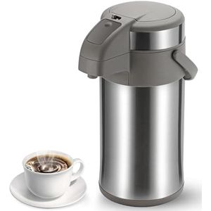 3L warme koffiepot met pomp, hete drankdispenser, roestvrijstalen koffiepot voor warme dranken
