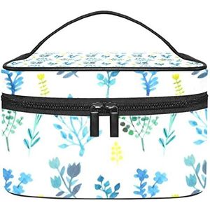 Bourgondië make-up organizer tas, reismake-up tas organizer case draagbare cosmetische tas voor vrouwen en meisjes toiletartikelen, Meerkleurig, 22.5x15x13.8cm/8.9x5.9x5.4in