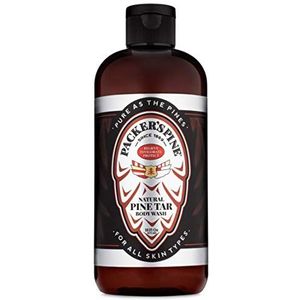 Packer's Pine Teer Body Wash | Kalmerende Mens Douchegel voor Psoriasis Relief | Gemaakt met natuurlijke pijnboompeter en pijnboomoliën | Parabenen & Sulfaatvrij, 16 fl oz