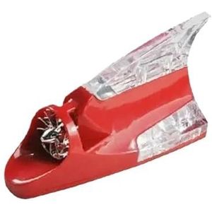 Audio- & videoantennes voor auto 1 stuk autodecoratie-antenne, haaienvin, windlicht, dakmodificatie, decoratieve lichtbedrading, accessoires Autoradio Antenne(Red)