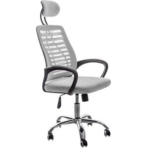 Ergonomische bureaustoel Bureaustoel met hoge rugleuning, lendensteun en verstelbare hoofdsteun. Ademende bureaustoelen van gaas