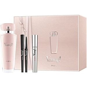 Pupa Vamp Pink geschenkverpakking voor dames, geur, edp, 100 ml, afneembaar, zwart en mascara Vamp Exceptional 9 ml