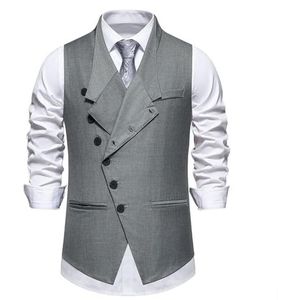 Vesten Mouwloze Jassen Jas Effen Kleur Casual Kostuum voor Mannen Eenvoudige Bruiloft Vest Knopen voor Mannen