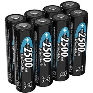 ANSMANN Nikkel-zink batterij AA 1,6 volt 1600 mAh (2500 mWh) Mignon NiZn/Ni-Zn Accu AA oplaadbare batterijen - vervanging voor 1,5 V wegwerpbatterijen in 8-delige spaarbundel