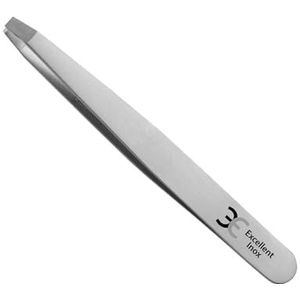 Excellent Pincet (handgeslepen pincet met verschillende punten, wenkbrauwen epileren, ingegroeide haren verwijderen, professionele kwaliteit, roestvrij staal) (schuine en rechte punt)