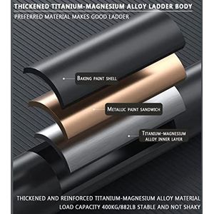 zolderladder Duurzame Zolder Telescopische Ladder Muurbevestiging Thuis Vouwladder Indoor Outdoor Lift Telescopische Trap Ladders Antislip