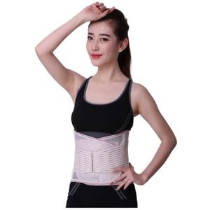 Buik-weg-gordel, Lendensteun Rug Ademende Onderrug Brace Voor Verstelbare Taille Decompressieband Rughouding Corrector Buik Trainers(Pink,XXXXX-Large)