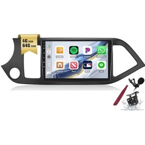 Android 15 Auto Stereo Radio voor K-IA Picanto (2011-2016) 9 inch 2K Aanraakscherm 2000 * 1200 Android hoofdunit multimedia speler met Carplay, GPS Navi, BT, 5G WiFi, DSP, SWC,K5 pro