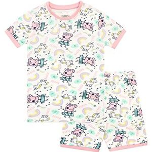 Peppa Pig Nauwsluitend Meisjes Korte Pyjama Unicorn Wit 104