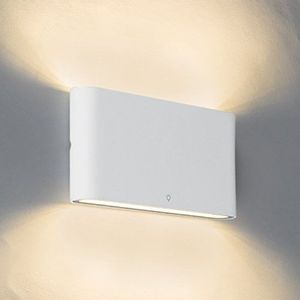 QAZQA Batt - Moderne LED Wandlamp Voor Buiten - 2 Lichts - D 30 Mm - Wit - Buitenverlichting