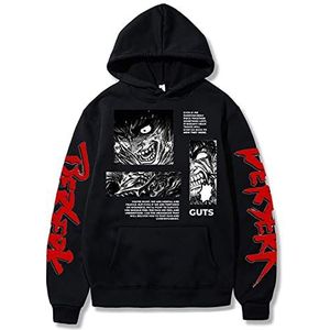 XSLGOGO Unisex Hoodie Anime Berserk Hoodie Sweatshirt Guts Casual Lange Mouw Trui Berserk Cosplay Top