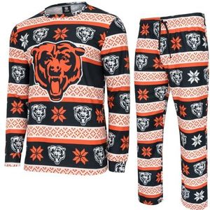 FOCO NFL Teams Winter Xmas Pyjama Pyjama Broek Shirt Set, Chicago Bears, L