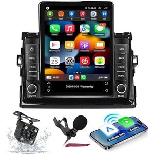 Android 14 Autoradio Navi voor T-oyota Estima Previa Tarago (2006-2012) 9.7 ""Verticale schermradio met draadloze carplay Android Car GPS met Bluetooth 5.0 HIFI FM 5G-WiFi SWC MIC-camera,M100s
