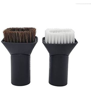 Zuigborstelset voor Kärcher stofzuiger met natuurlijk haar en nylon borstels, 35 mm, compatibel met Kärcher WD & NT Miele AEG Siemens Bosch referentienummer 2.863-221.0