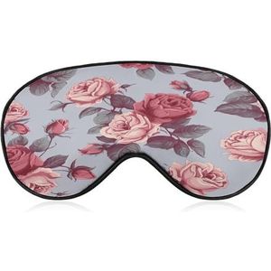 Oogmasker, rode rozen bloemen gedrukt slapen oogmasker, nacht oogmasker, verduisterende slapende oogmasker, reizen oogmasker