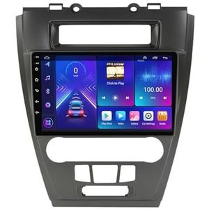 Dubbele DIN Android 14 autoradio voor Ford Fusion Mondeo Mustang 2009-2012 9 Duim QLED Touch screen-met Draadloze Carplay Android Auto GPS navigatie 4G WiFi Stuurwielbediening achteruitrijcamera(P5 4G