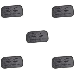 5 set Duurzame Wimper Extension Voorhoofd Pad Microfiber Extension Houder Lade Zacht Grijs, 9 x 19 cm