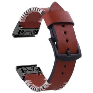 22 26mm Quickfit Horlogeband Fit for Garmin Fenix ​​7 7X 6 6X Pro 5X 5 Plus 3HR 935 Epix Lederen Band Horloge Polsband (Color : S, Size : For Garmin Fenix 7)