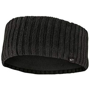 Nike Unisex - Knit Wide hoofdband, zwart/zilver, One Size
