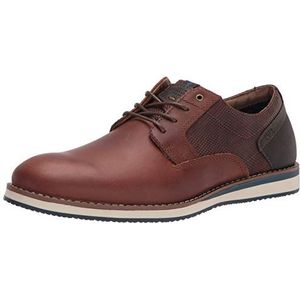 Nunn Bush mens Circuit Plain Toe Fashion Lace Up With Comfort Gel Oxford, Brandy, 8.5 US