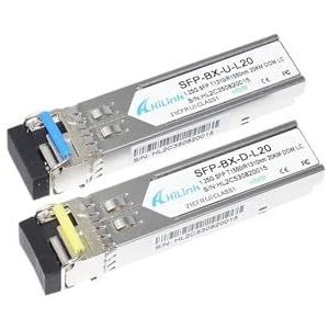 Mini GBIC 1G 1.25G 1310nm/1550nm 10km/20km SFP LC enkele vezel (1 paar 20 km LC)