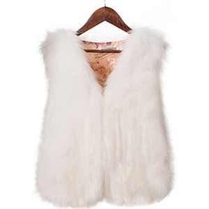 GL - SUIT - Bodywarmer - Zwart - Korte Faux Fur Winter Vest Dames