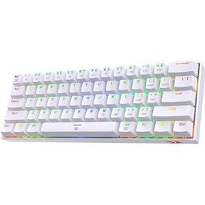 Redragon - K630 Dragonborn - Gamingtoetsenbord - Wit - Mechanisch - 61 Toetsen