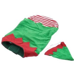 Housoutil 2 Stuks hond elf pak hondenvesten voor kleine honden kerst elf kostuum voor hond kat jurken hond kerst doek feest hondendoek huisdier honden kleding Transformatie outfit ouderling