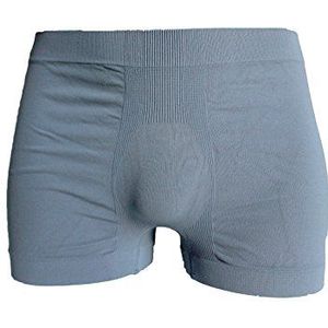 SENSI' Parigamba Boxershorts voor heren, microvezel, ademend, naadloos, gemaakt in Italië, Antraciet., 52-54