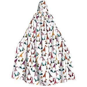 Bxzpzplj Xmas Grappige Kabouters Print Unisex Hooded Mantel Voor Mannen & Vrouwen, Carnaval Thema Party Decor Hooded Mantel