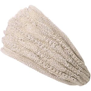 Heren hoofdband lichtgewicht katoen - dames hoofdband mesh haaraccessoire unisex wrap zwart (kleur: beige)