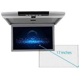 Draagbare dvd-speler voor videospelers op hoofdsteunen in auto's 17.3 Inch Auto Monitor HD Lcd-scherm Auto Plafond Dak Mount Display Multimedia TV Auto Video Player HDMI IR FM Link met HD-roterend sch