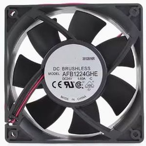 LMNCBVYA Ailsa Hexi AFB1224GHE 120mm DC24V Fan - 1.60A, 5200RPM, 240CFM, 2-Wire Design for Laptop