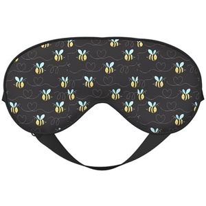 Cartoon Unisex Elastische Verstelbare Gesp Ontwerp Verduisterend Slaap Oogmasker voor Thuis Reizen Yoga Kantoor Nap