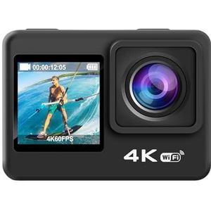 Actiecamera, 4K Sport Action Camera Dual Screen Waterdichte WiFi Outdoor Video Recorder Anti Shake Fietsen Vissen DV Camcorder,voor fietsen, motorfietsen
