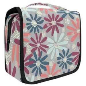 Bloeiende bloemen patroon behang opknoping opvouwbare toilettas make-up reisorganisator tassen tas voor vrouwen meisjes badkamer