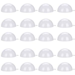 ANGGREK 20 stuks ronde doorzichtige plastic bal vulbare doorzichtige plastic bal knutselen doe-het-zelf voor bruiloft kerstdecoratie ornamenten ronde doorzichtige plastic bal (8 cm)