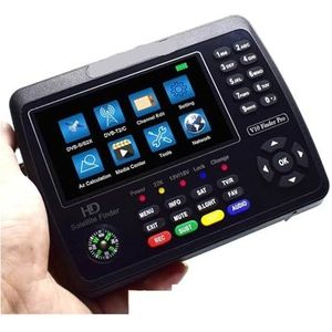 TV-signaalmeter, V10 Finder Pro satelliet-tv-zoekermeter 4,3'' DVB-S/S2/S2X/T/T2/C/H.265+AHD(8MP) PK ST-5150 V8 Finder Pro 2