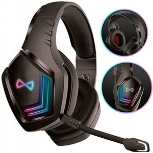 FOREVER GHS-700 Draadloze over-ear hoofdtelefoon met Bluetooth, tot 12 uur met microfoon, gaming hoofdtelefoon