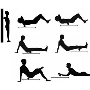 Fitnessmassagebal, 4,7 * 2,5 inch fasciale massagebal, rug voor schouders Taille nek(blauw)