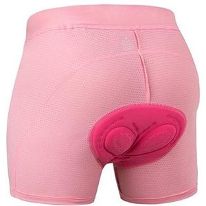 MAYANGYANG Fietsshorts voor dames, gel, 3D-gewatteerde fietsbroek voor dames, comfortabel ondergoed, compressiekousen, fietsonderbroek, racefiets, MTB-shorts, Flat Corner Roze, L