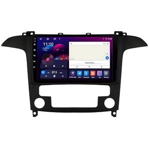 Android 14 GPS Navigation Stereo voor Ford S-MAX S MAX 1 2006-2015 9 Inch 2 Din Car Stereo Radio met CarPlay AHD Omgekeerd beeld Bedieningselementen op het stuur Bluetooth(A,S1 1G+32G)