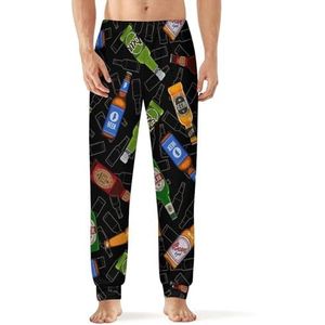 St Patrick's Beer Drinkfles Heren Pyjama Broek Zachte Lounge Bottoms Met Pocket Slaapbroek Loungewear