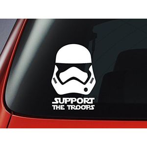 Level 33© Star Wars Stormtrooppler vinyl sticker ""Support the troops
