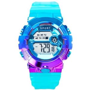 BOSREROY Klassieke Trendy Sport Analoge Uurwerk - Eenvoudige Decoratieve Tieners Horloge voor Band Horloge Dial Plastic Band, Blauw & Paars91, One Size