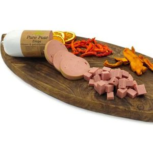 Paw Natural Hondenworst snijvast, 400 g, geitworst, gluten- en granenvrij, van vers vlees van gezonde dieren (geit, 400 g)